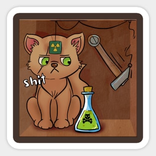 Schrodinger's cat Sticker